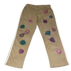 Adidas Used OOAK Hand Painted Custom Skater Grunge Punk Psychedelic Pants 31x32